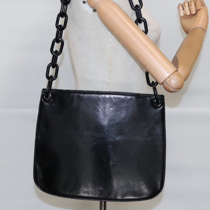 Prada Black Leather Shoulder Bag (Pre-Owned)