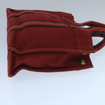 Hermès Herline Burgundy Canvas Tote Bag (Pre-Owned)