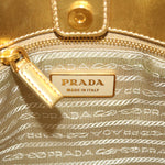 Prada Gold Synthetic Shoulder Bag (Pre-Owned)