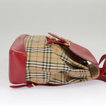 Burberry Nova Check Beige Canvas Backpack Bag (Pre-Owned)