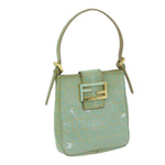 Fendi Zucchino Blue Canvas Handbag (Pre-Owned)