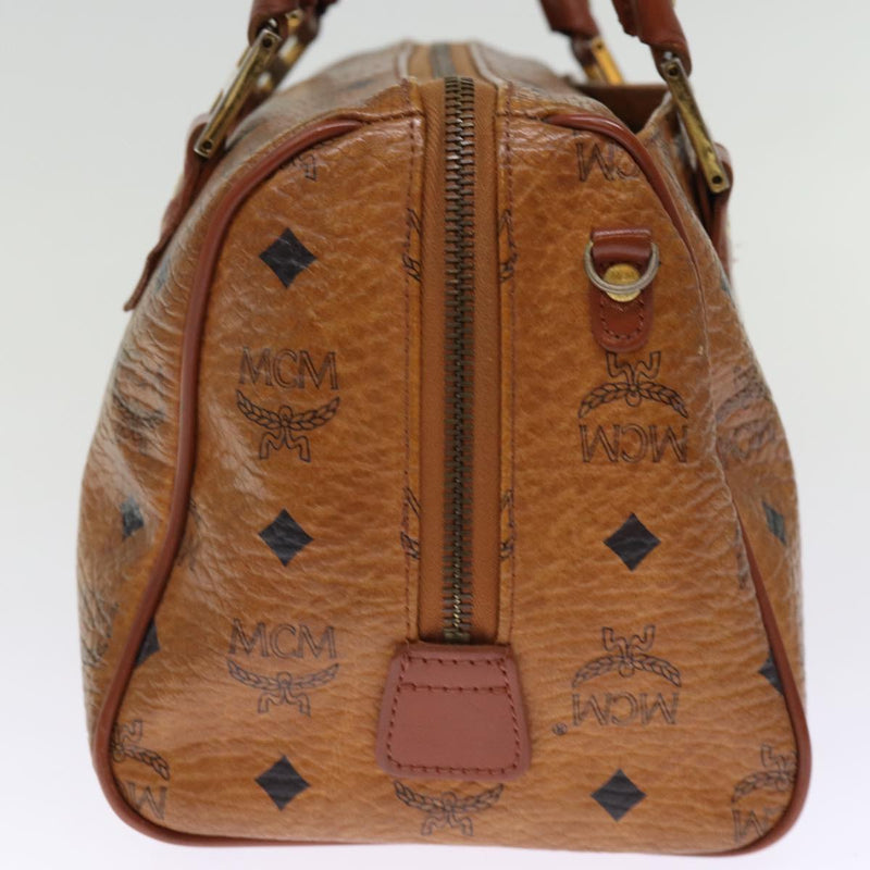 MCM Visetos Brown Canvas Handbag (Pre-Owned)