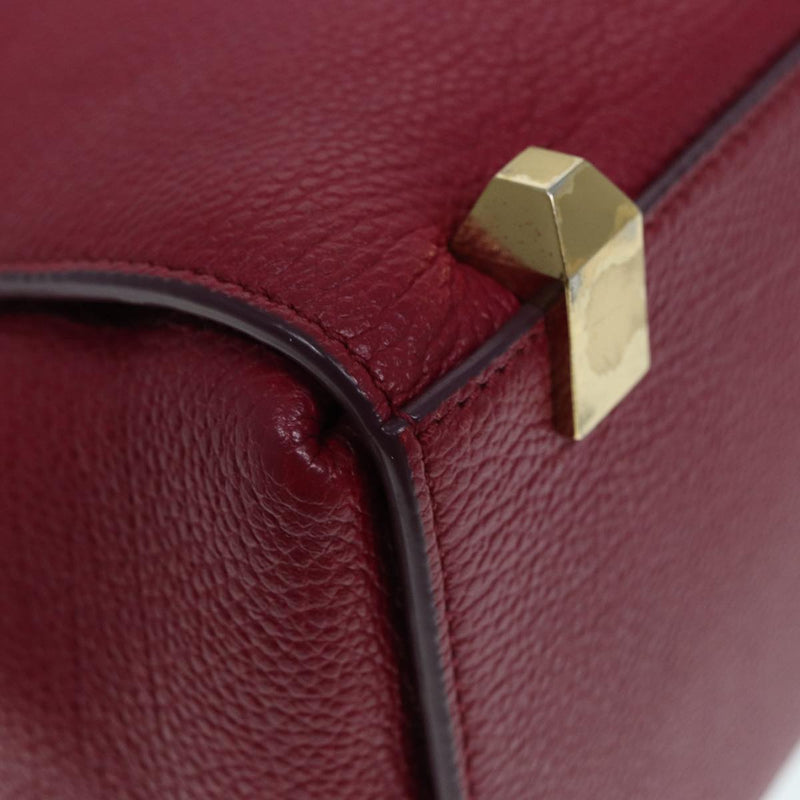 MCM Burgundy Leather Handbag (Pre-Owned)