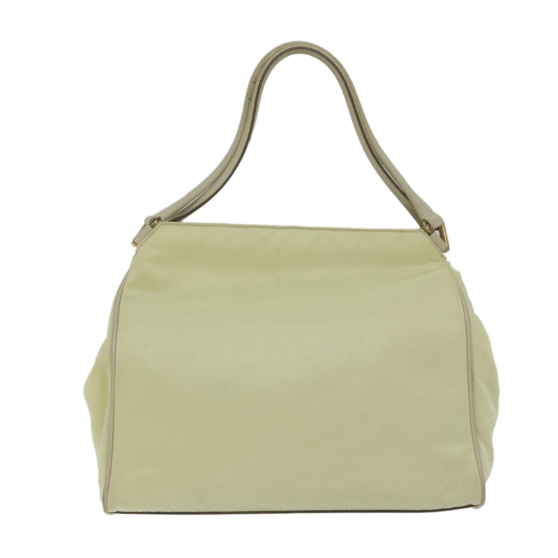 Prada Tessuto Beige Synthetic Handbag (Pre-Owned)