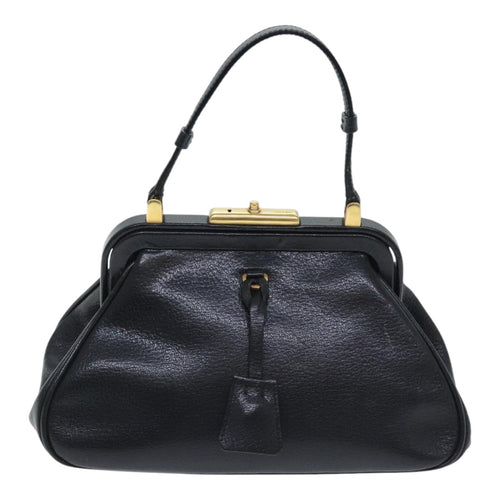 Prada Vitello Black Leather Handbag (Pre-Owned)