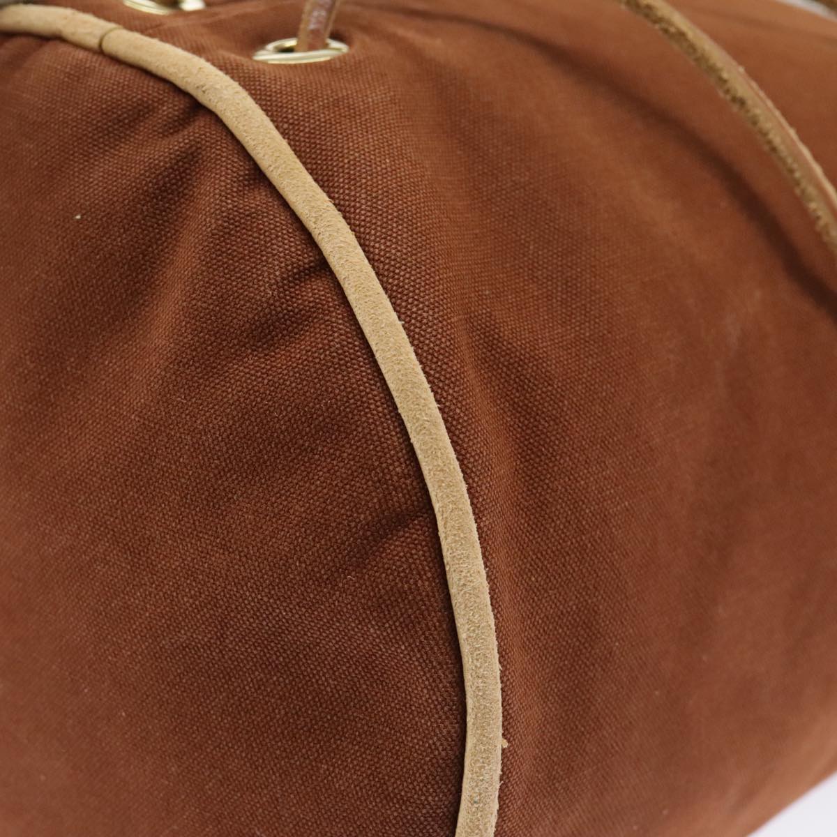 Hermès Polochon Mimil Brown Canvas Backpack Bag (Pre-Owned)