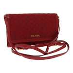 Prada Tessuto Red Synthetic Shoulder Bag (Pre-Owned)