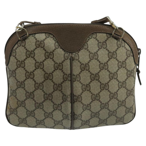 Gucci Ophidia Beige Canvas Shoulder Bag (Pre-Owned)