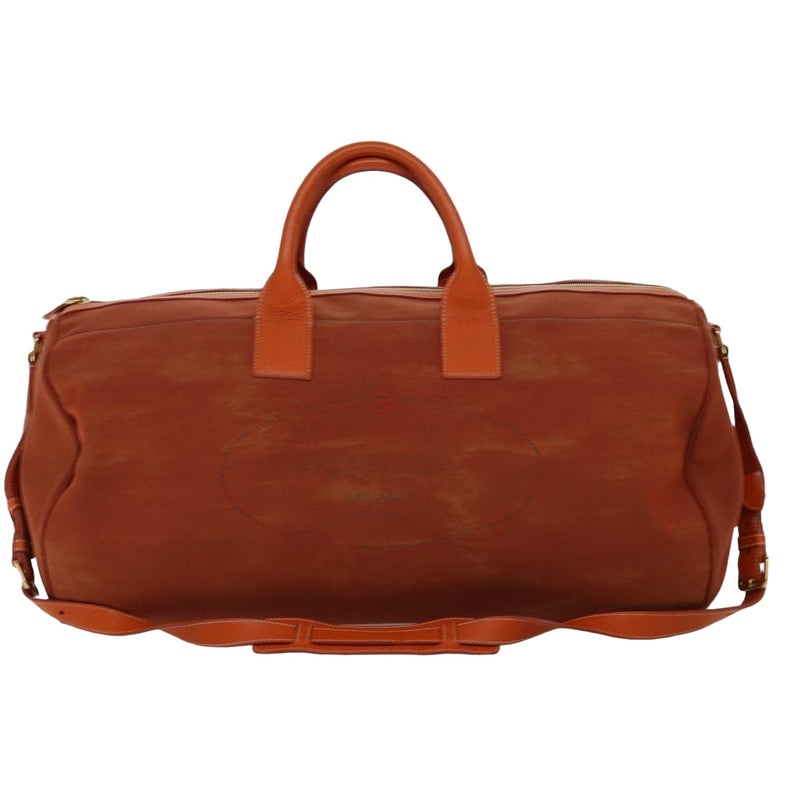 Prada -- Orange Canvas Travel Bag (Pre-Owned)