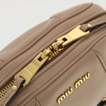 Miu Miu Beige Leather Shoulder Bag (Pre-Owned)