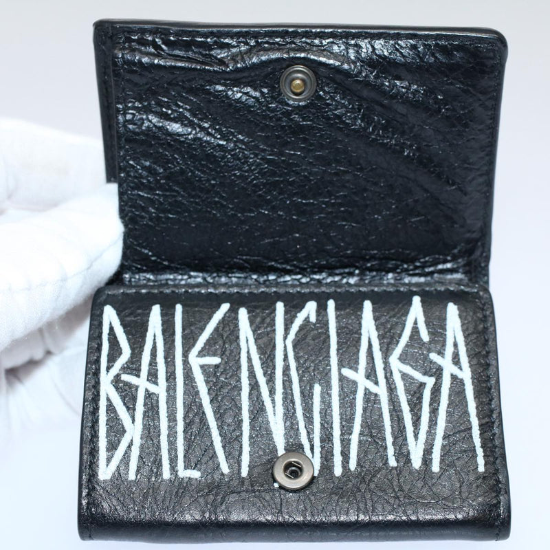 Balenciaga Black Leather Wallet  (Pre-Owned)