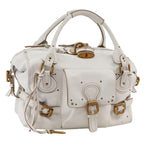 Chloé Paddington White Leather Shoulder Bag (Pre-Owned)