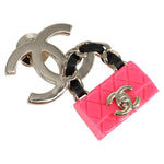 Chanel Coco Mark Silver Metal Brooch Jewelry (Pre-Owned)