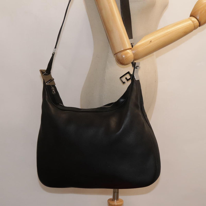 Gucci Black Leather Shoulder Bag (Pre-Owned)