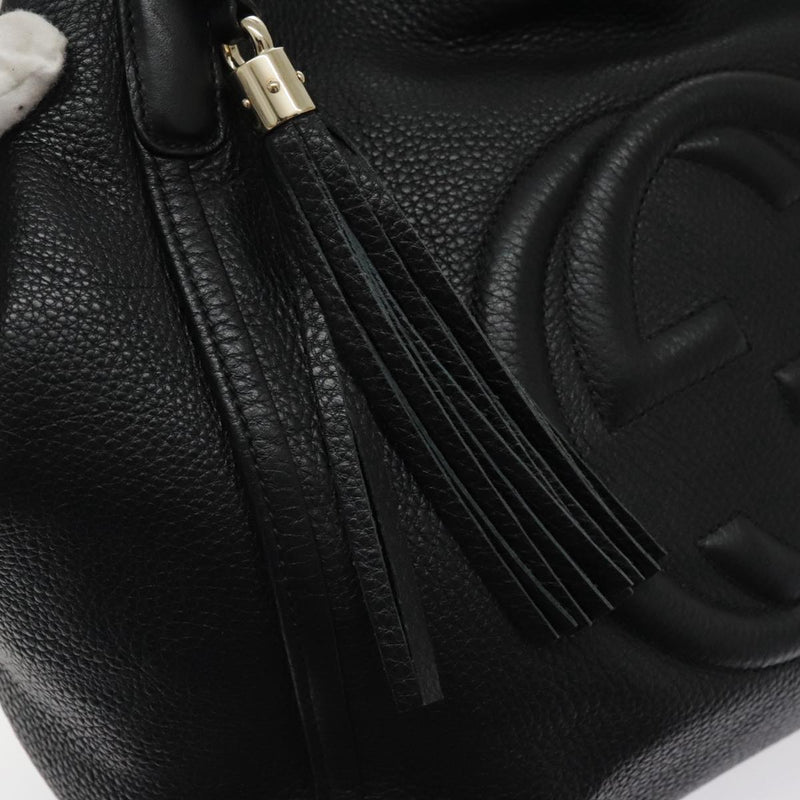 Gucci Soho Black Leather Tote Bag (Pre-Owned)