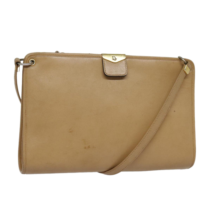 Dior Beige Leather Shoulder Bag (Pre-Owned)