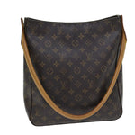 Louis Vuitton Looping Brown Canvas Shoulder Bag (Pre-Owned)