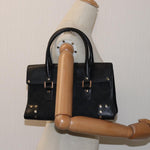 Gucci Gg Canvas Black Canvas Handbag (Pre-Owned)