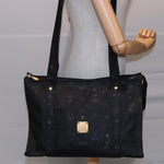 MCM Visetos Black Synthetic Tote Bag (Pre-Owned)