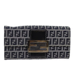 Fendi Baguette Navy Canvas Wallet  (Pre-Owned)