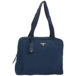 Prada Tessuto Navy Synthetic Shoulder Bag (Pre-Owned)