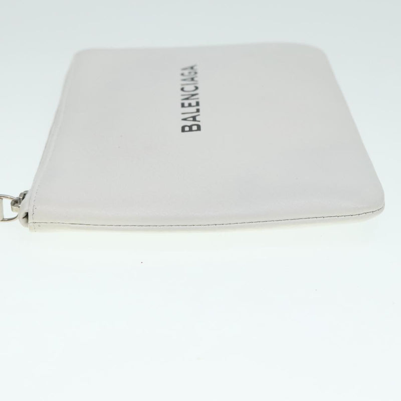 Balenciaga White Leather Clutch Bag (Pre-Owned)