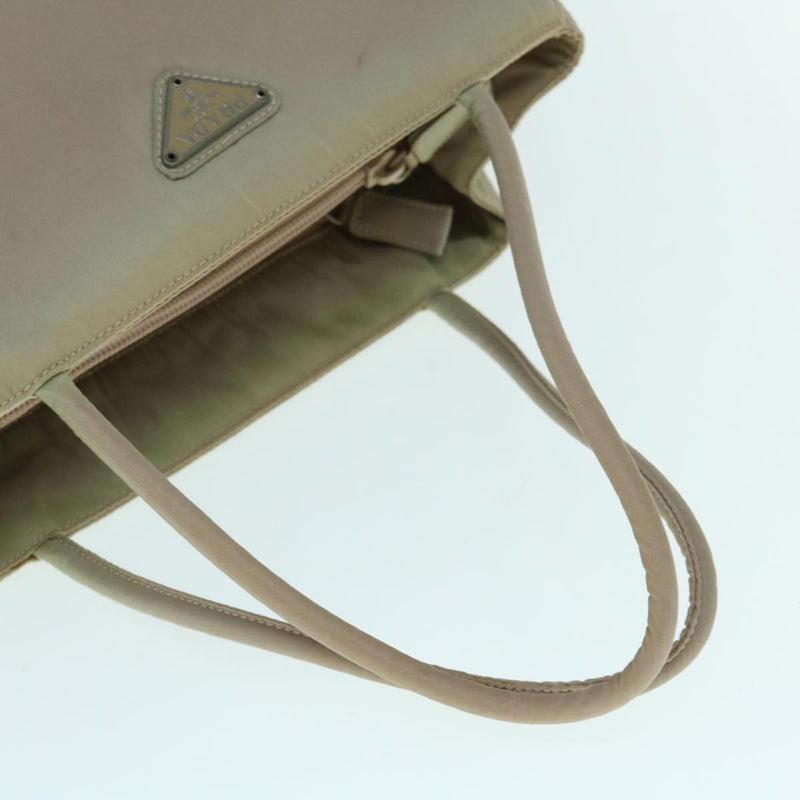 Prada Tessuto Beige Synthetic Handbag (Pre-Owned)