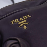 Prada Purple Leather Shoulder Bag (Pre-Owned)