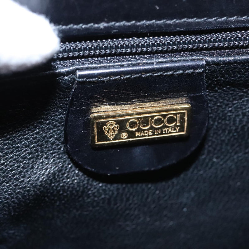 Gucci Bamboo Black Leather Shoulder Bag (Pre-Owned)