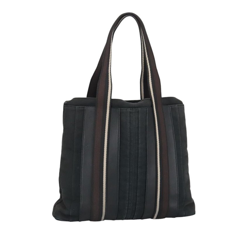 Hermès Troca Black Canvas Tote Bag (Pre-Owned)