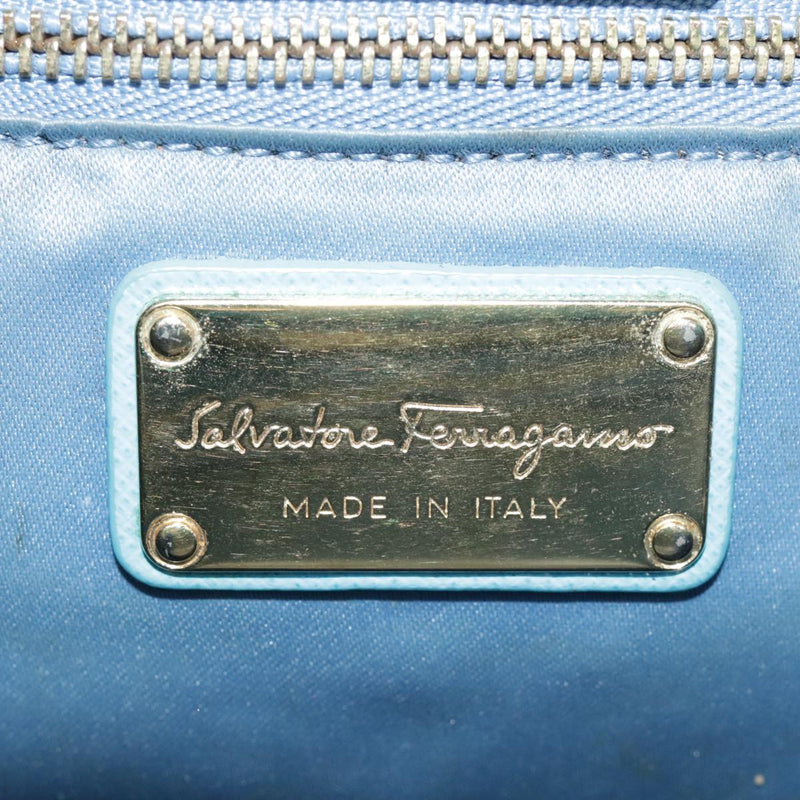 Salvatore Ferragamo Blue Leather Handbag (Pre-Owned)