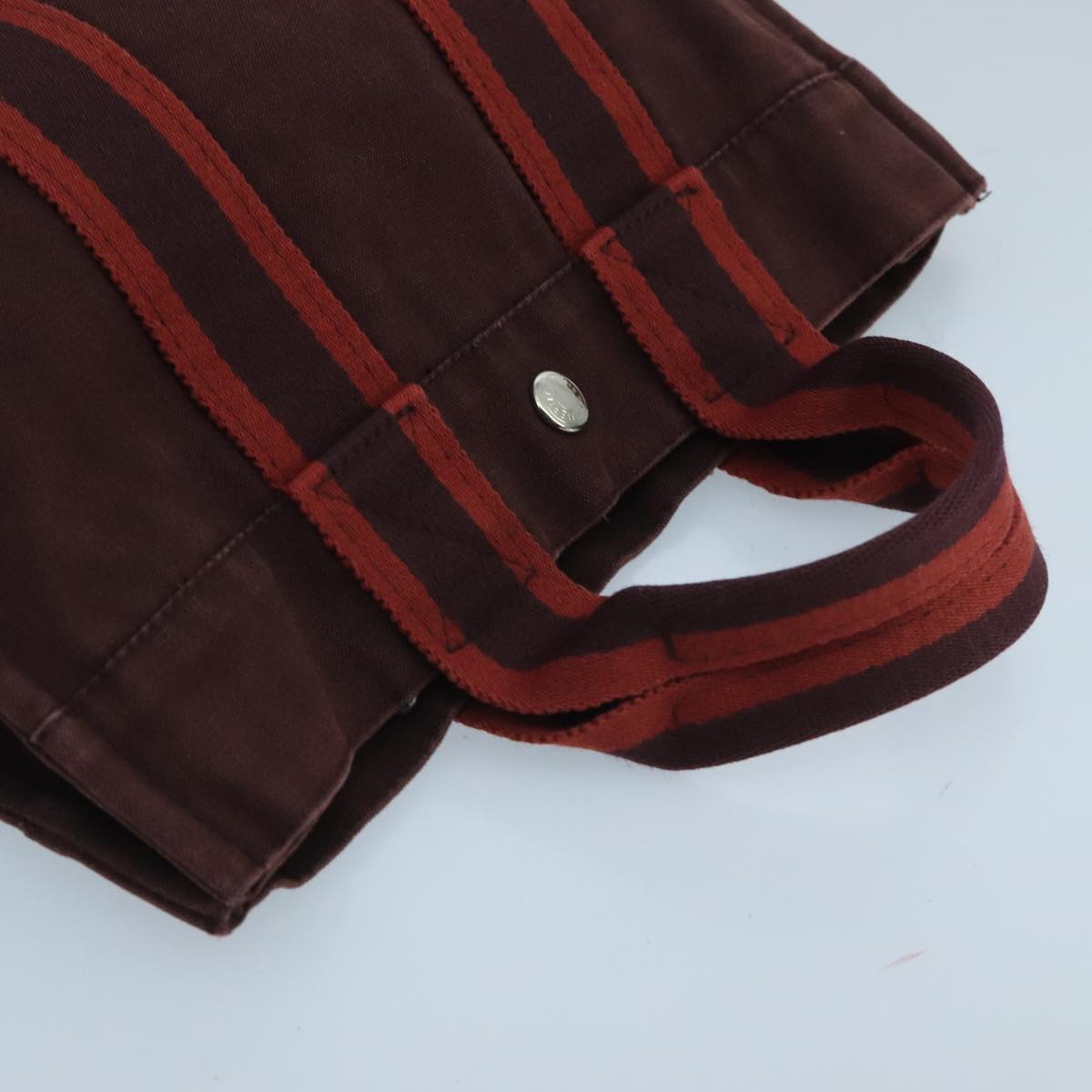 Hermès Fourre Tout Burgundy Canvas Tote Bag (Pre-Owned)