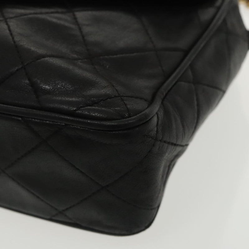 Chanel Camera Black Leather Shoulder Bag (Pre-Owned)