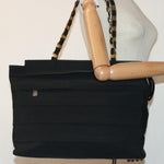 Salvatore Ferragamo Black Canvas Tote Bag (Pre-Owned)