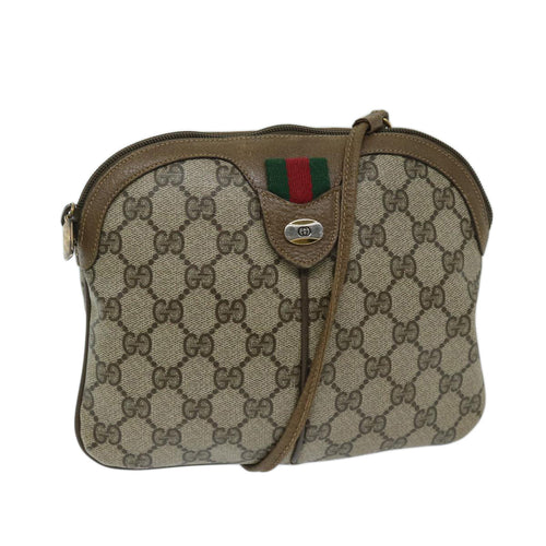 Gucci Gg Canvas Beige Canvas Shoulder Bag (Pre-Owned)