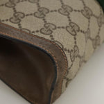 Gucci Sherry Beige Canvas Clutch Bag (Pre-Owned)