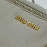 Miu Miu Vitello Beige Leather Handbag (Pre-Owned)