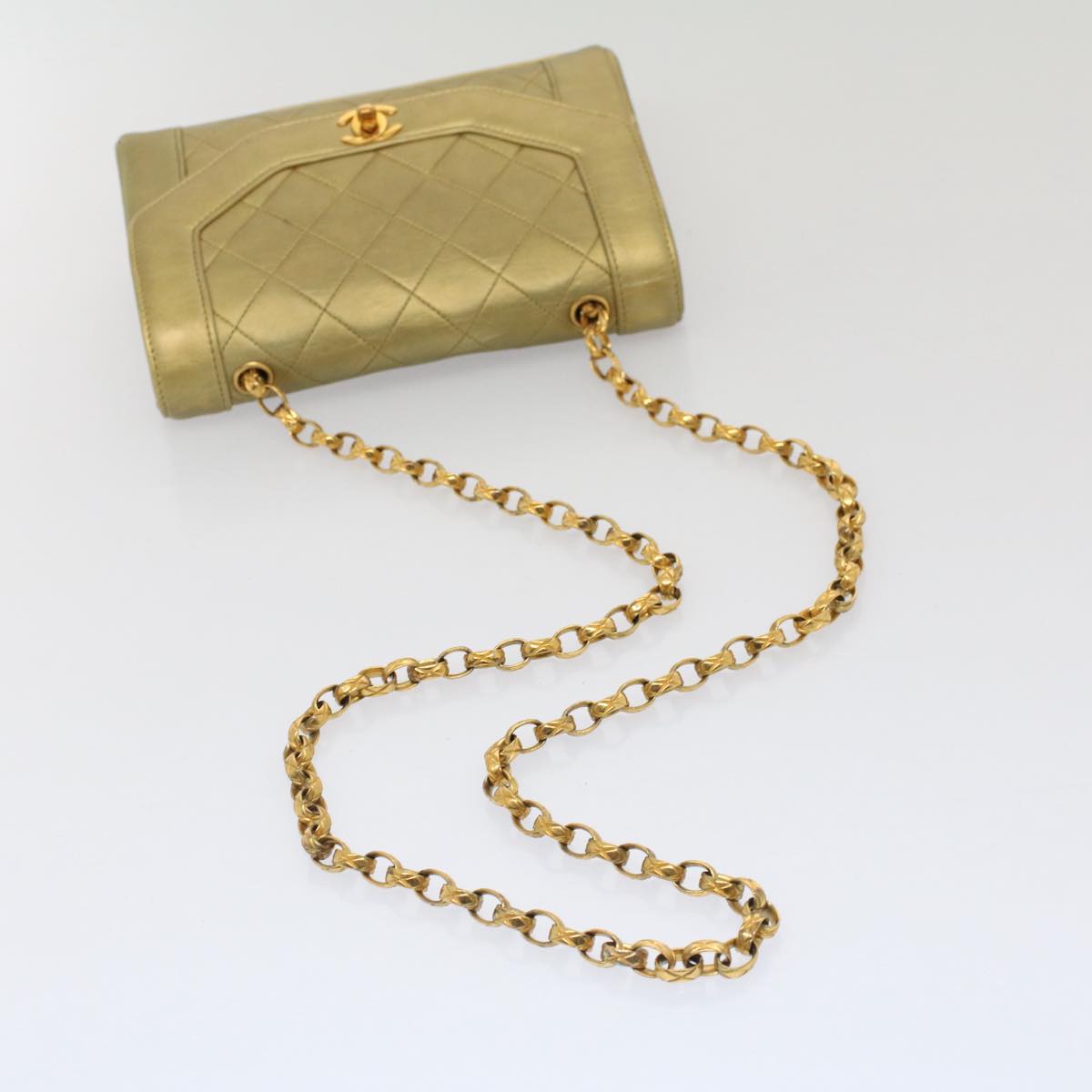 Chanel Gold Pony-Style Calfskin Shoulder Bag (Pre-Owned)