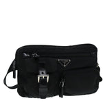 Prada Re-Nylon Black Synthetic Shoulder Bag (Pre-Owned)