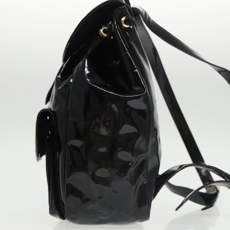 Bottega Veneta Black Patent Leather Backpack Bag (Pre-Owned)