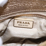 Prada Gold Leather Shoulder Bag (Pre-Owned)