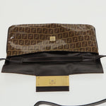 Fendi Baguette Brown Patent Leather Shoulder Bag (Pre-Owned)