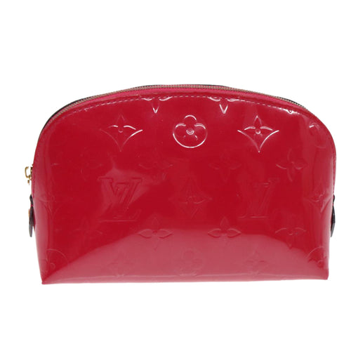 Louis Vuitton Cosmetic Pouch Red Patent Leather Clutch Bag (Pre-Owned)