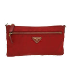 Prada Red Synthetic Clutch Bag (Pre-Owned)