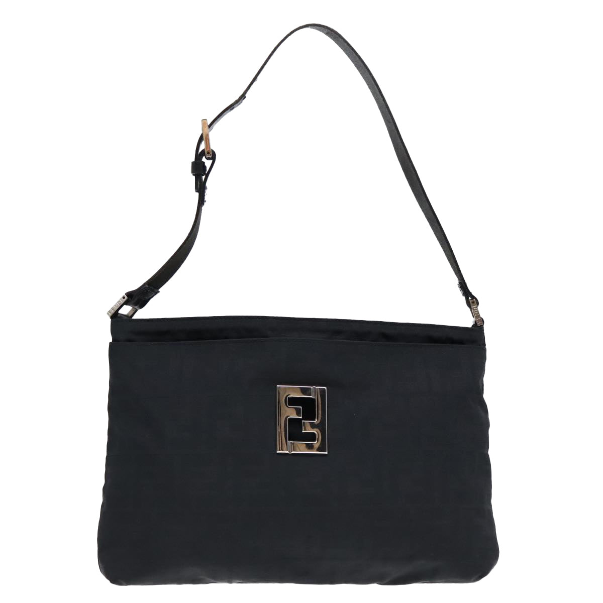 Fendi Black Canvas Shoulder Bag (Pre-Owned)