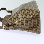 Fendi Mamma Baguette Beige Canvas Shoulder Bag (Pre-Owned)