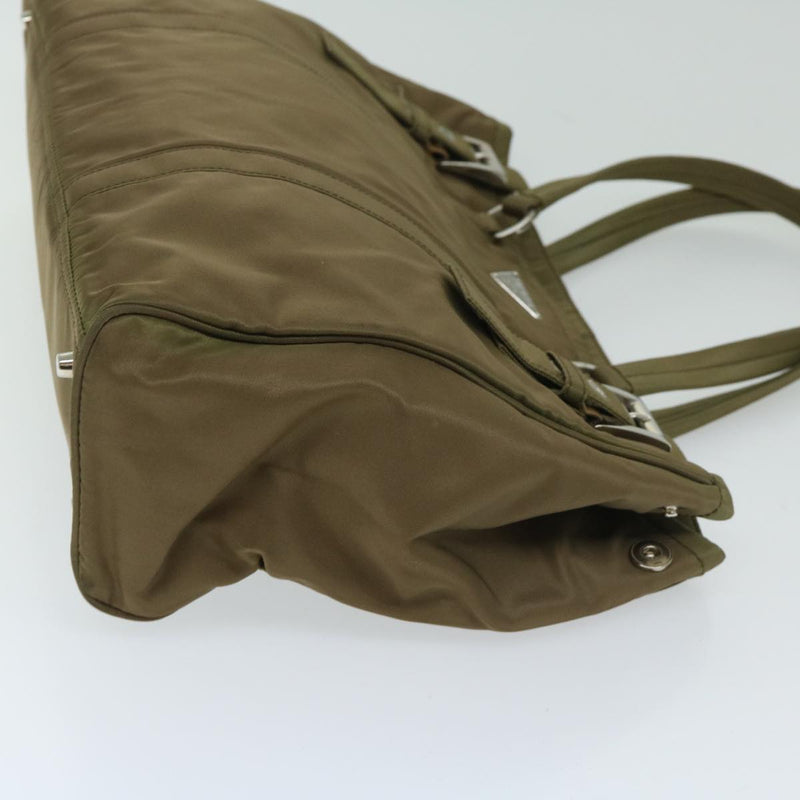 Prada Tessuto Khaki Synthetic Tote Bag (Pre-Owned)