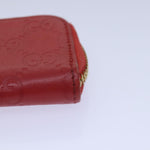 Gucci Gg Supreme Red Leather Wallet  (Pre-Owned)