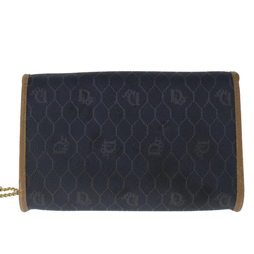 Dior Honeycomb Black Canvas Shoulder Bag (Pre-Owned)