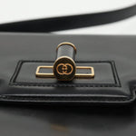 Gucci Bamboo Black Leather Shoulder Bag (Pre-Owned)